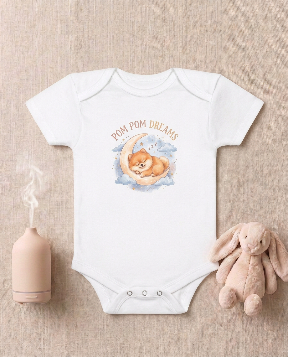 Pom Pom Dreams baby onesie
